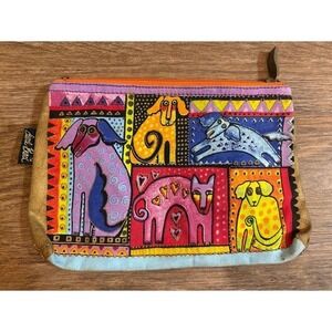 Sand‎ N Sun 2015 Laurel Burch Dogs Zip Up Cosmetic Bag LIKE NEW